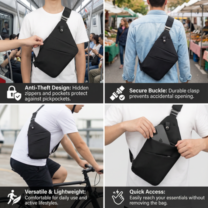 Anti-Theft Designer Crossbody Bag