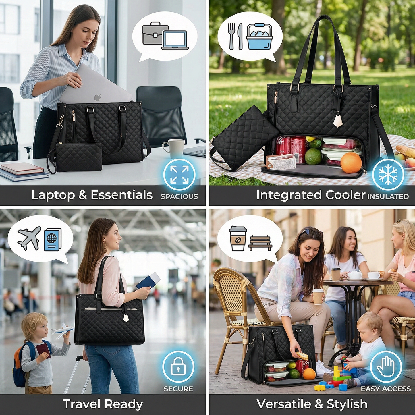 All-in-One Women’s Handbag with Integrated Cooler