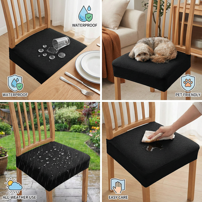 Waterproof Jacquard Chair Cushion Cover – Non-Slip & Easy Care