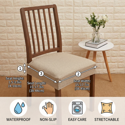 Waterproof Jacquard Chair Cushion Cover – Non-Slip & Easy Care