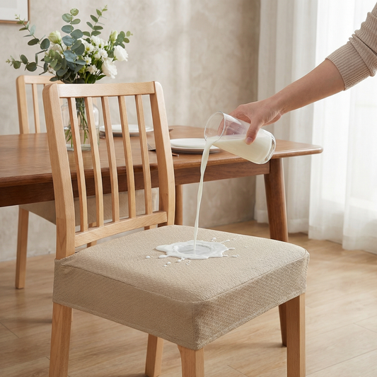 Waterproof Jacquard Chair Cushion Cover – Non-Slip & Easy Care