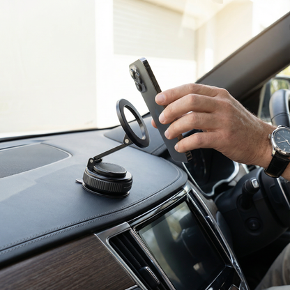Magnetic Suction Cup – Extendable 360° Phone Holder with Vacuum Lock