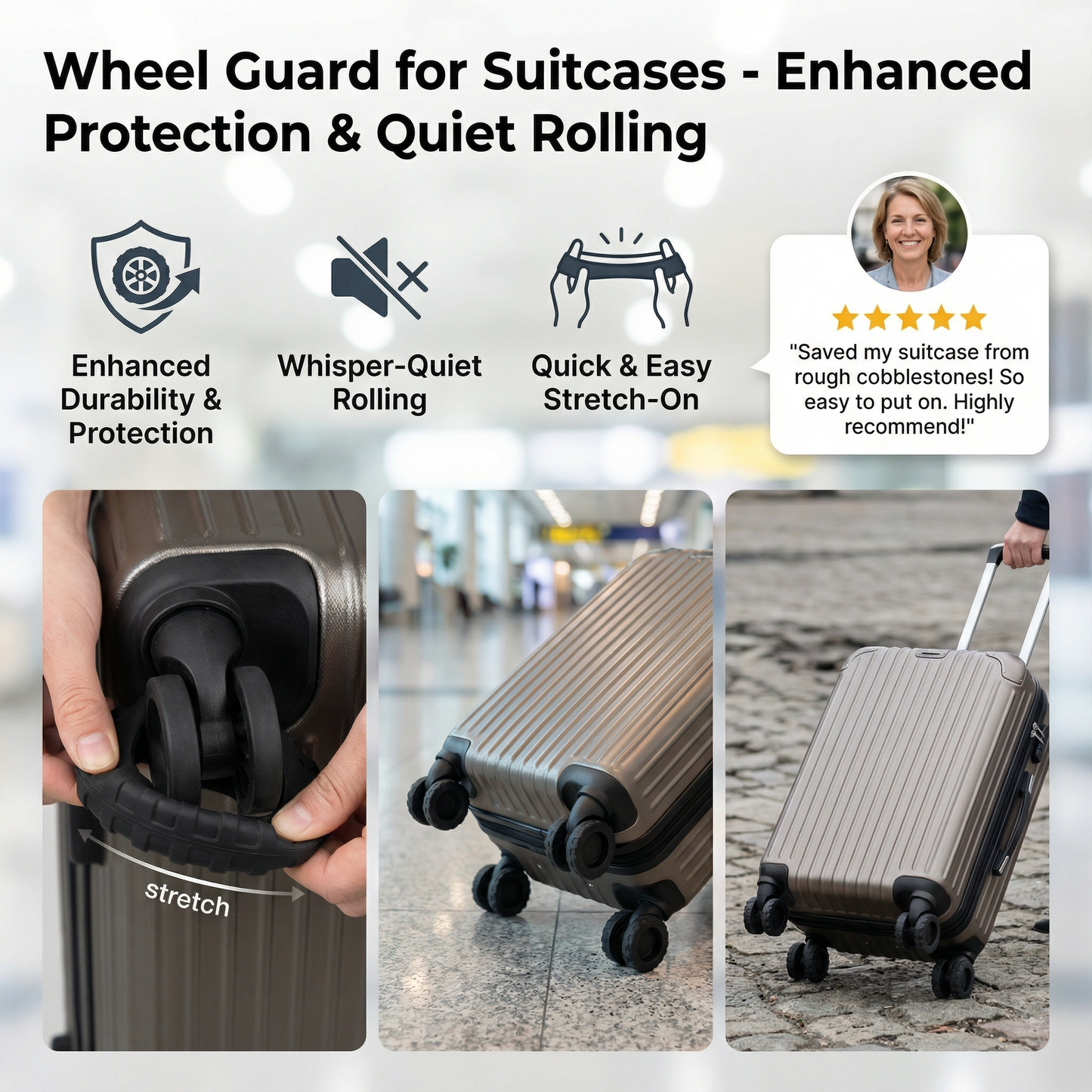 Wheel Guard for Suitcases