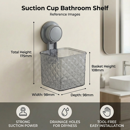 Suction Cup Bathroom Shelf