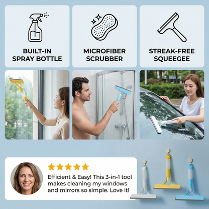 3-in-1 Multifunctional Glass Cleaning Rod