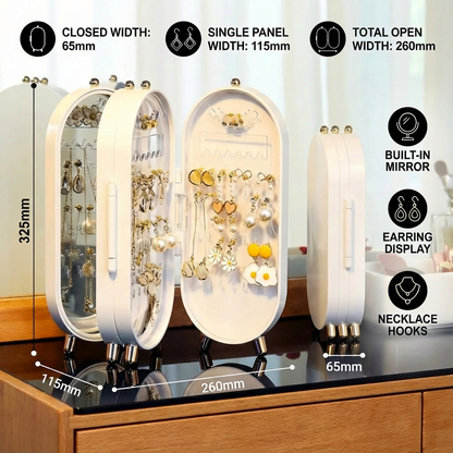 Elegant Jewelry Storage Box With Mirror