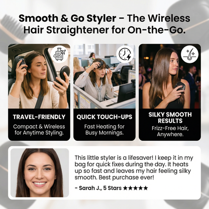Smooth & Go Styler – The Wireless Hair Straightener for On-the-Go