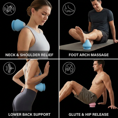 Trigger point self-massage ball with suction cup