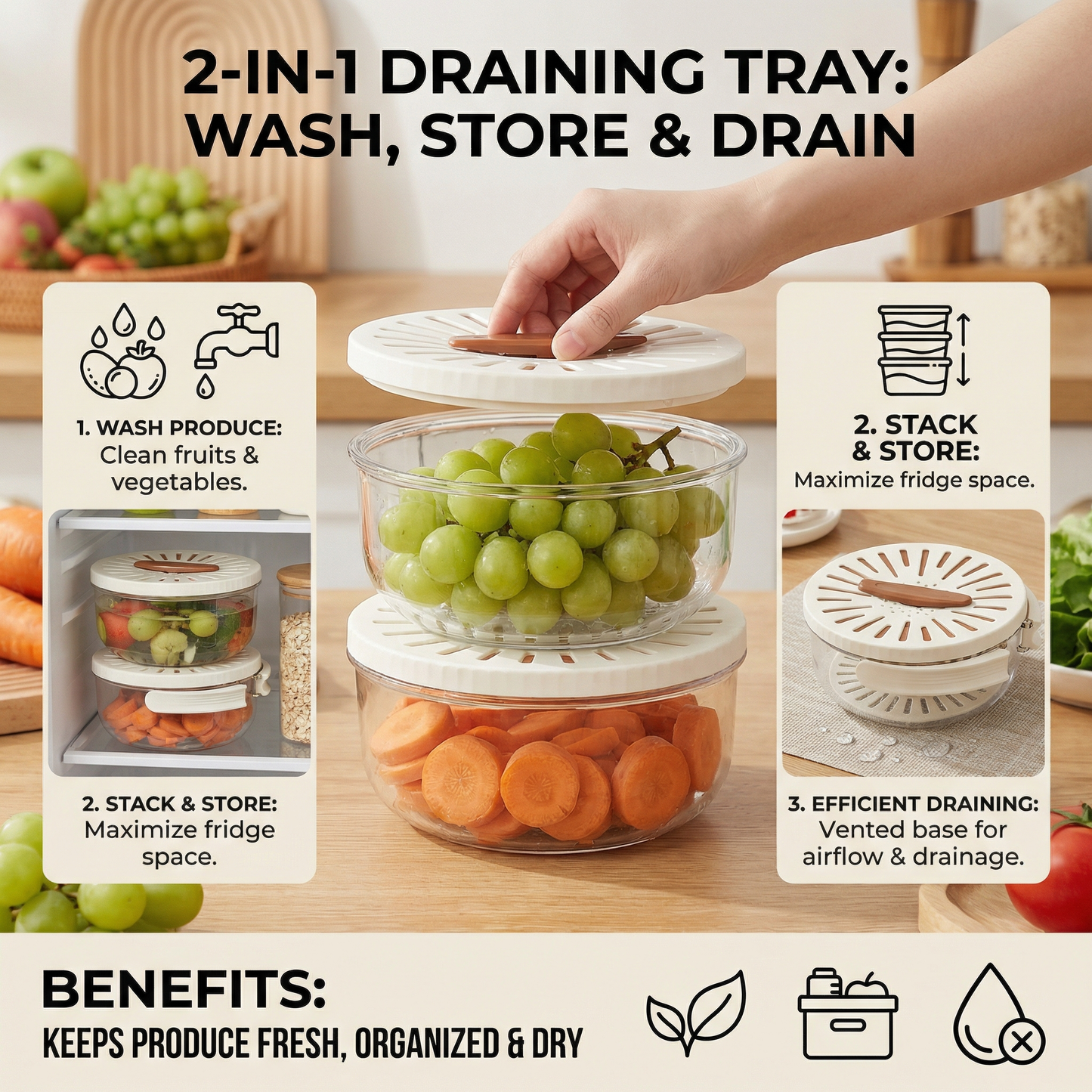 2in1 Draining Tray