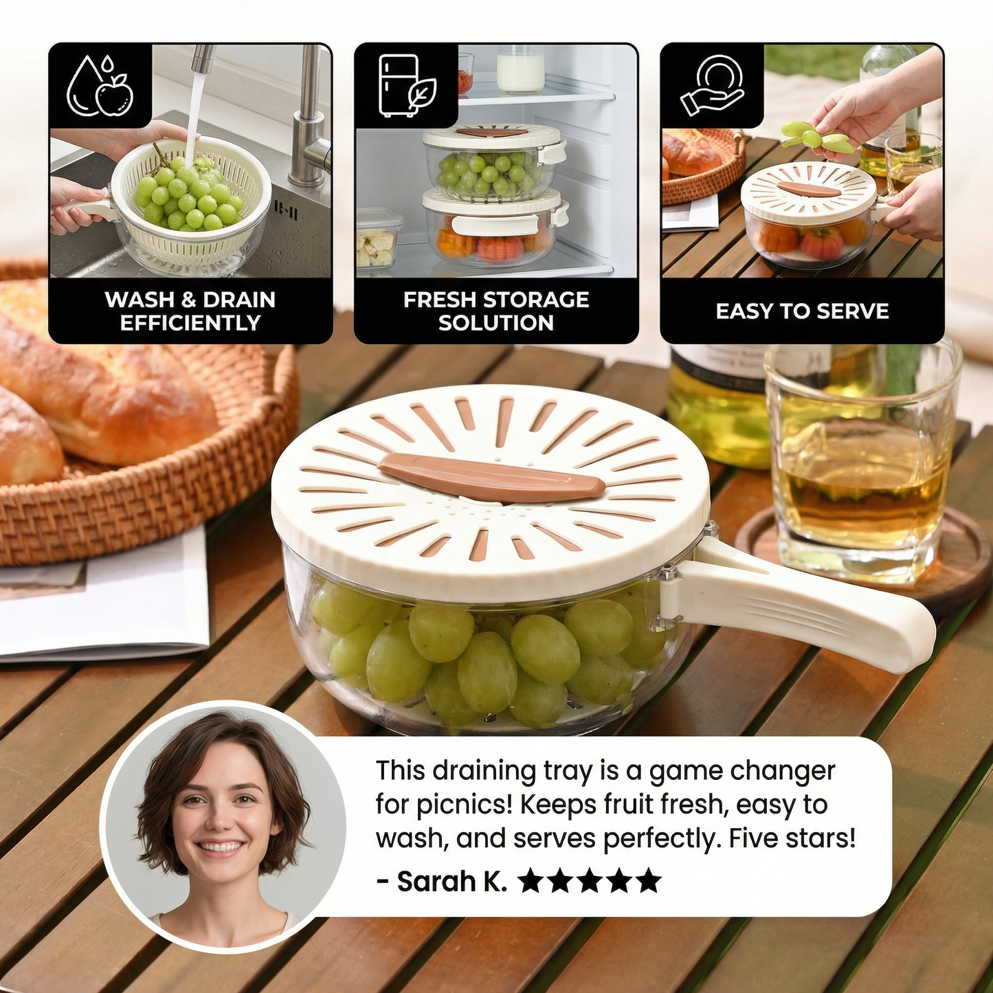 2in1 Draining Tray