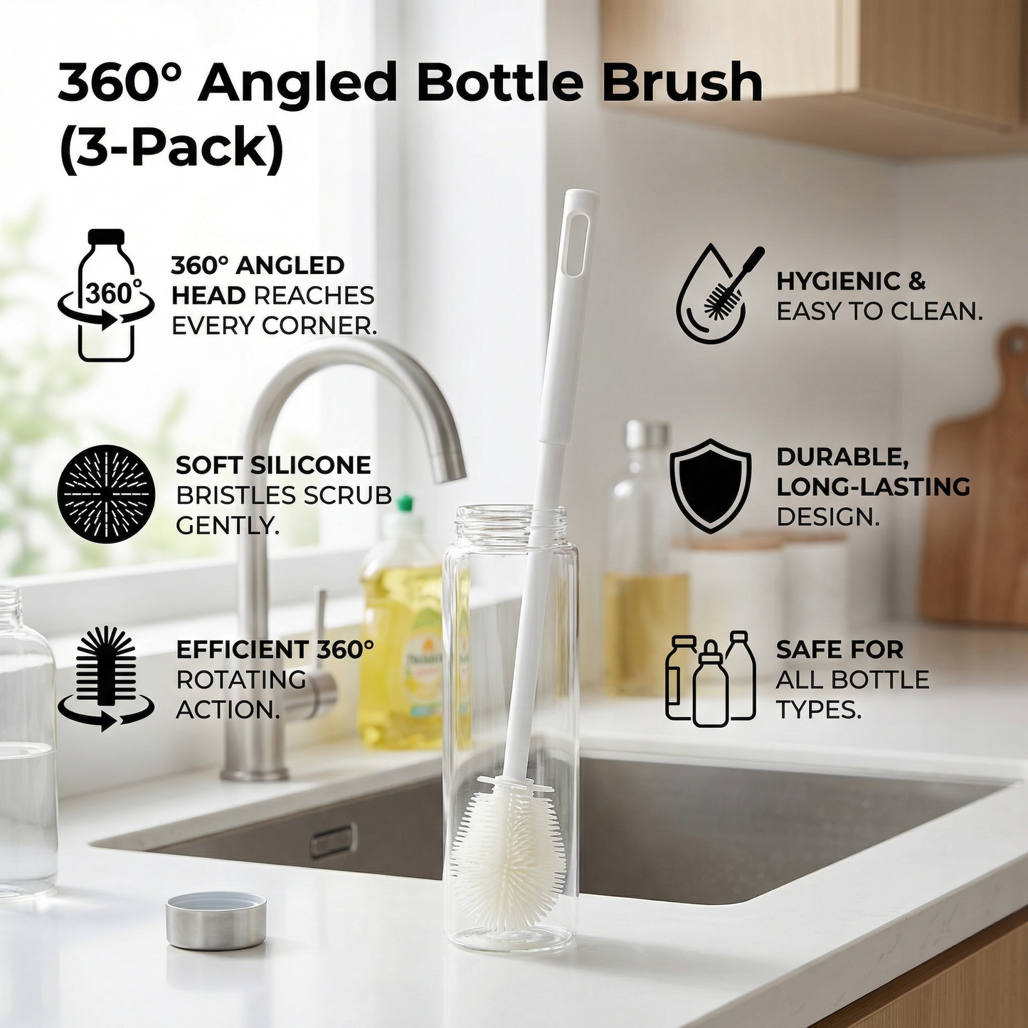 360° Angled Bottle Brush (3-Pack)