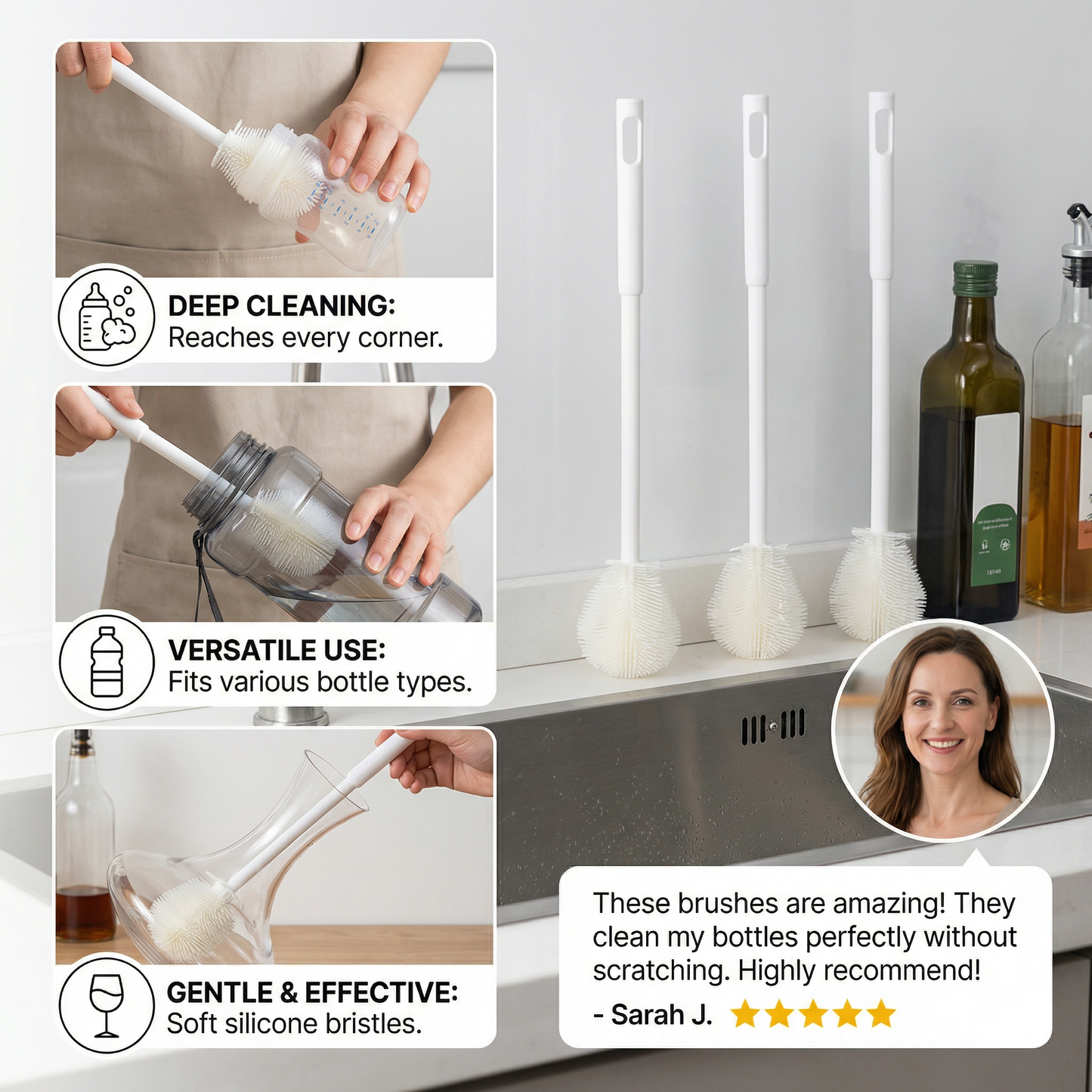 360° Angled Bottle Brush (3-Pack)