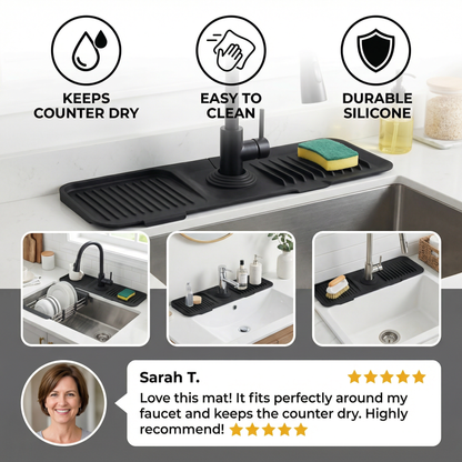 Silicone Splash Guard Sink Mat