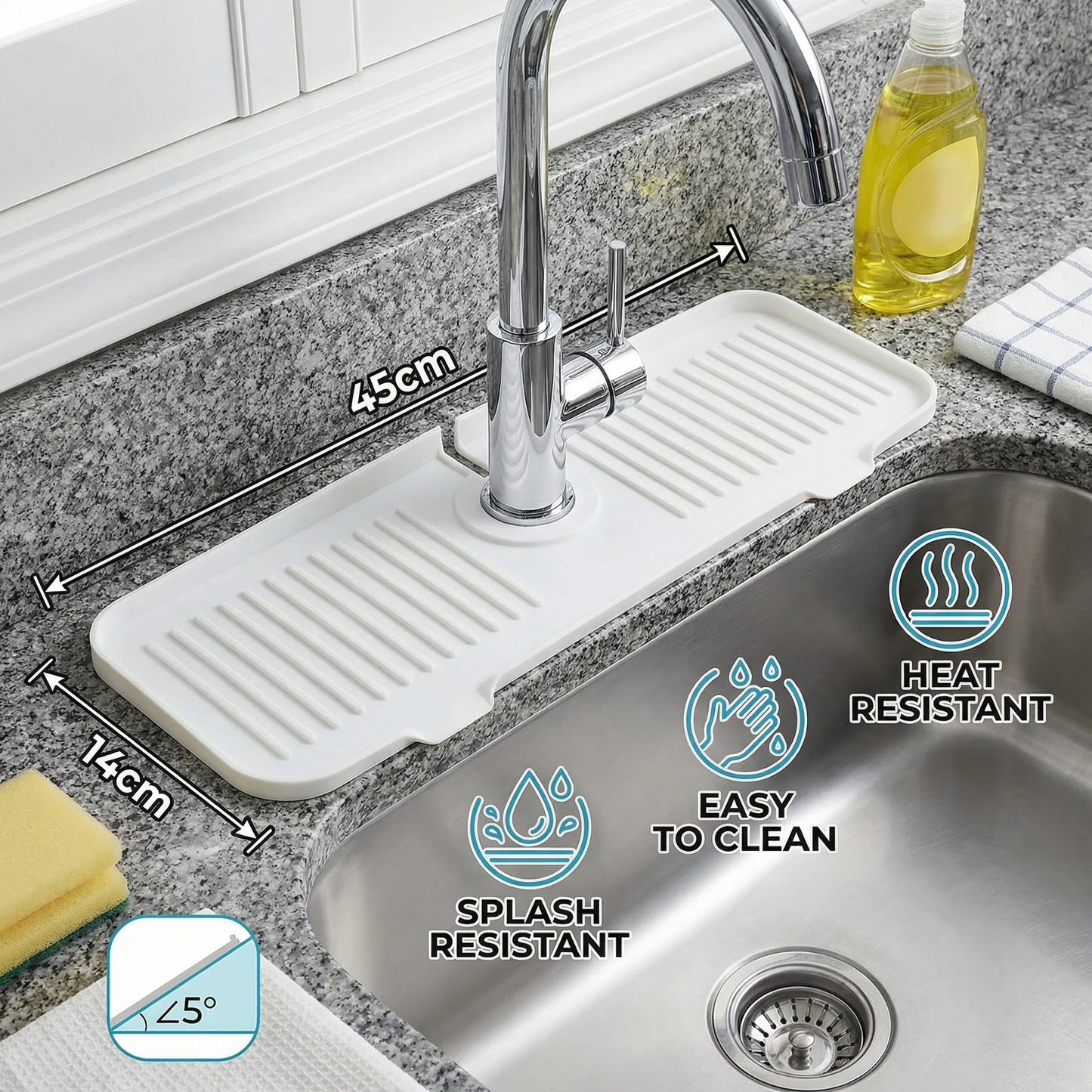 Silicone Splash Guard Sink Mat
