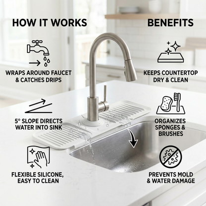 Silicone Splash Guard Sink Mat