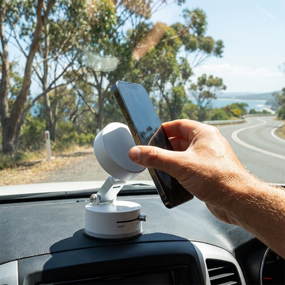 Magnetic Phone Holder with Vacuum Suction Cup – Foldable & Double-Sided, Universal for All Smartphones