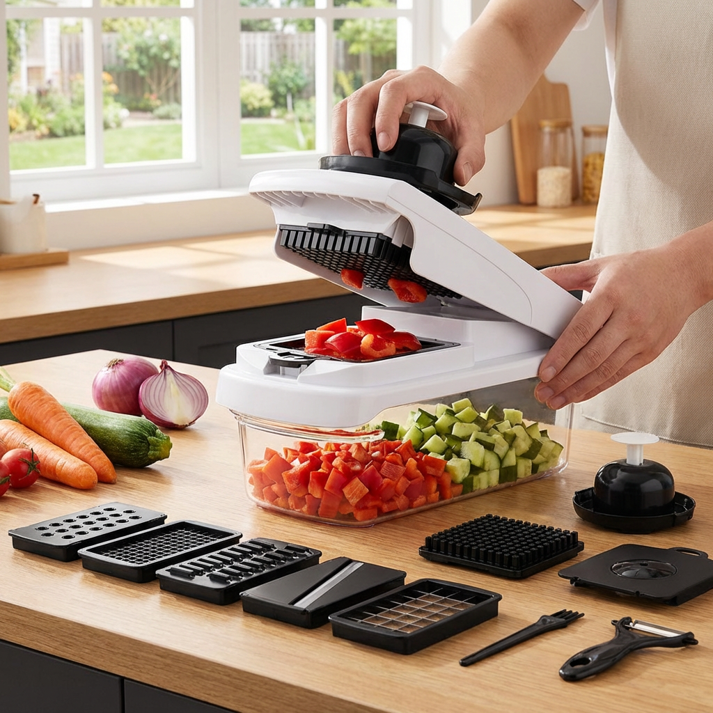15-in-1 Fruit & Vegetable Slicer – Slice, Dice & Grate